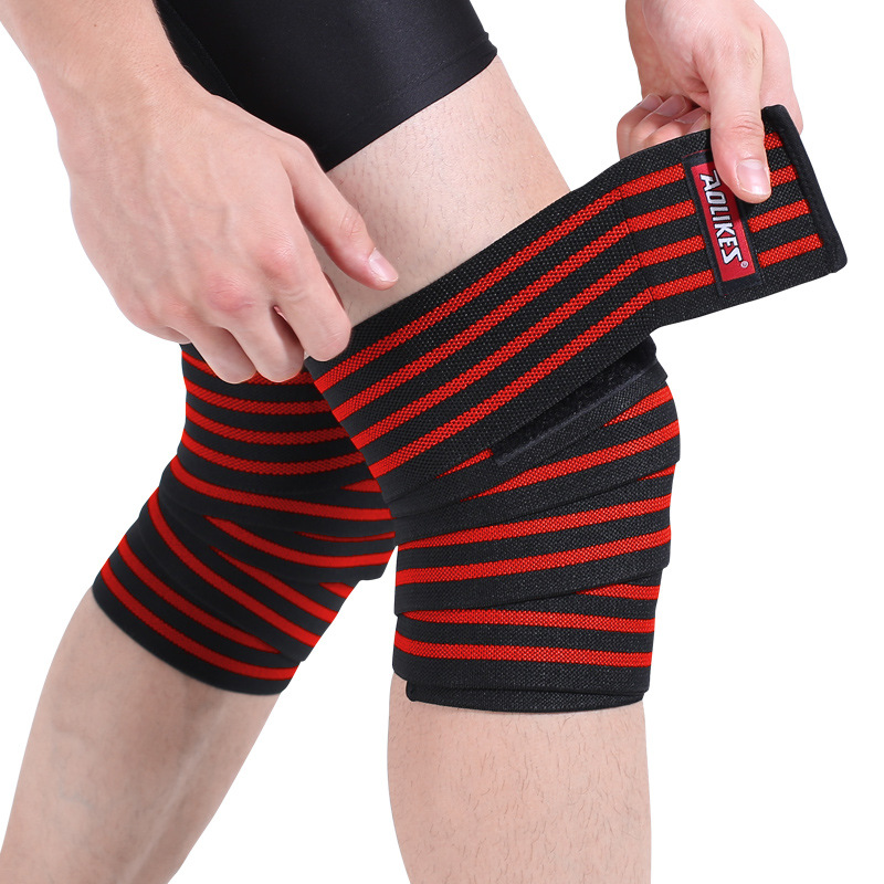 Squat leggings protección de la rodilla muslo fuerza de elevación cinturón de bobinado deportes equipo de protección hombres Fitness levantamiento de pesas Squat