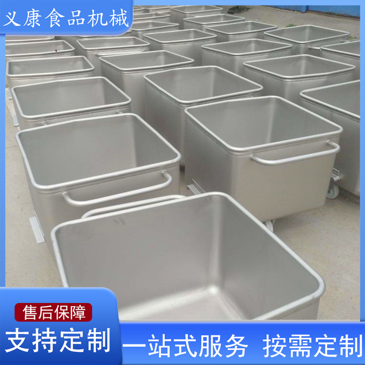 商用小料链斗车  不锈钢手推周转肉料车 食品厂用手推小料车