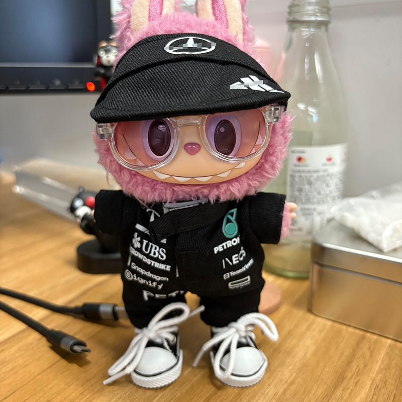 奔驰F1红牛赛车服15/17cm拉布布娃衣帽子一二三代labubu衣服批发|undefined