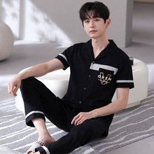 【凉感棉】新款睡衣男士春夏天薄纯棉柔软短袖简约大码家居服男生