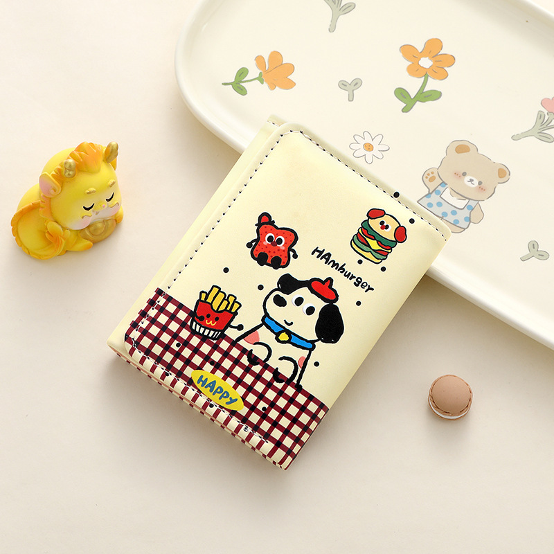 Impresión de dibujos animados billetera plegable billetera multifuncional billetera antimagnética billetera de venta