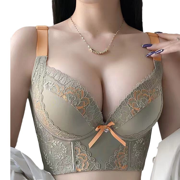 Beauty adjustable underwear small chest push up breast collection women's underwear anti-sagging upper support correction external expansion soft steel ring bra