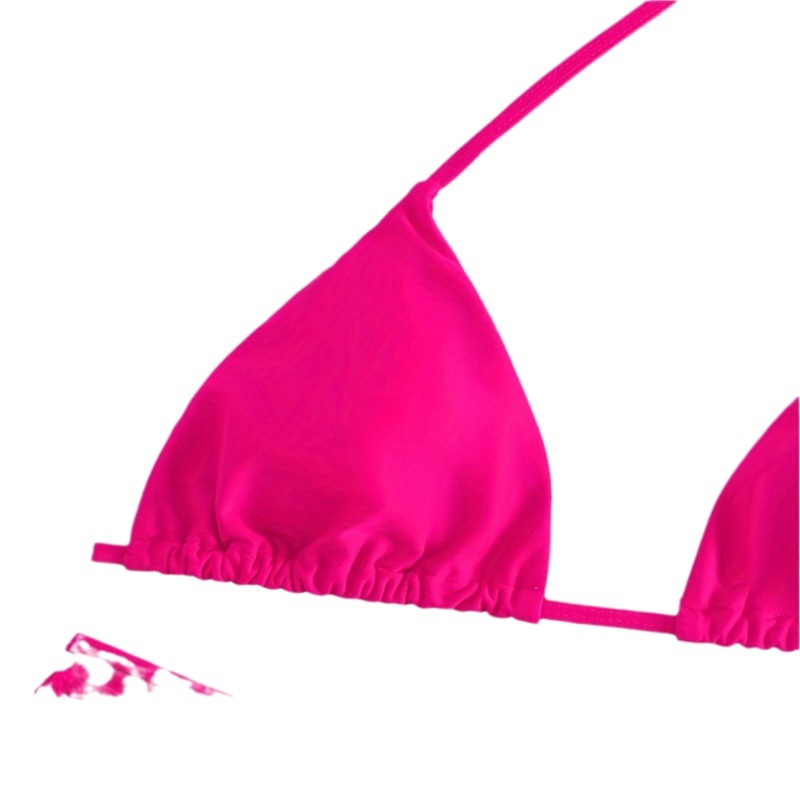 Traje de Baño Bikini 2023, Triangular, Espalda Descubierta, con Tiras, Bloques de Color, para Vacaciones en la Playa, Venta al por Mayor, Suministro Exclusivo Transfronterizo