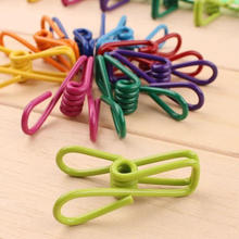 糖果色夹子彩色收纳不锈钢夹子衣架强力弹簧夹子夹糖果色夹子批发