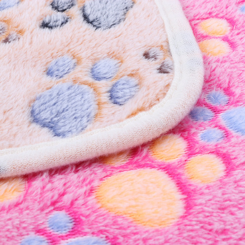 Winter Warmth Coral Fleece Blanket Manufacturer's Stock Dog Bed Mat Wholesale Dog Blanket Pet Supplies Fleece Blanket