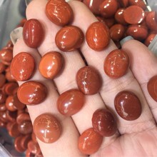 天然南红戒面10*12m椭圆形新矿料处理货有瑕疵坑裂白黑点介意勿拍