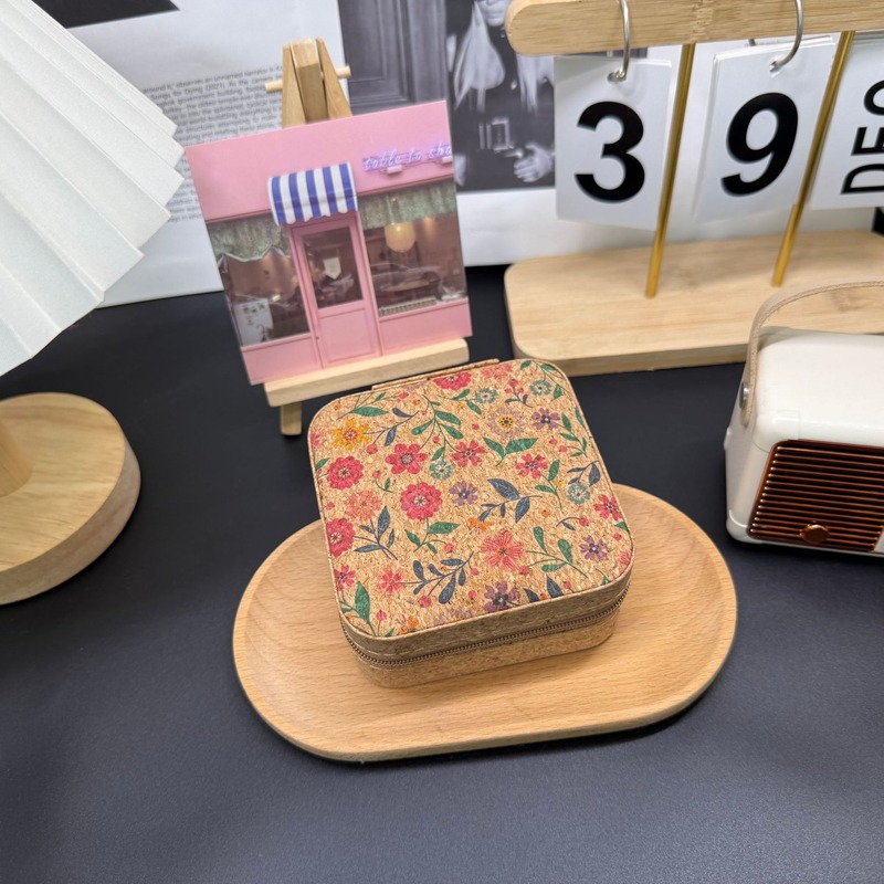 皮革珠宝收纳盒复古风耳钉项链戒指盒便携迷你饰品盒高档首饰盒|undefined