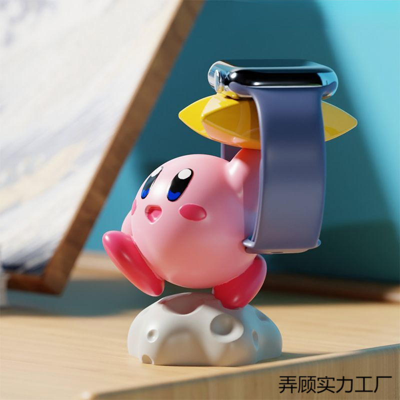 The New Kirby-Themed Charging Stand for Apple and Huawei Watches, Cute Office Desk Stand