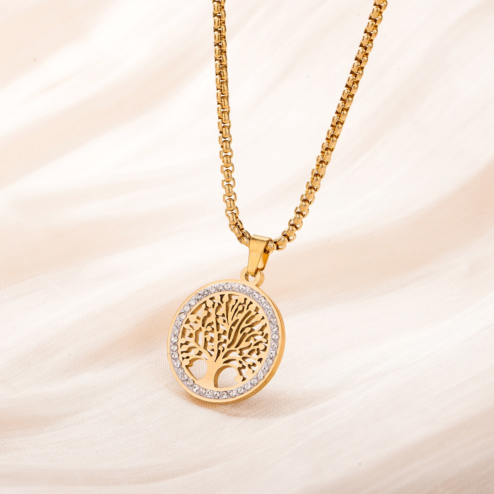 117222 금 60CM 사각 진주 체인