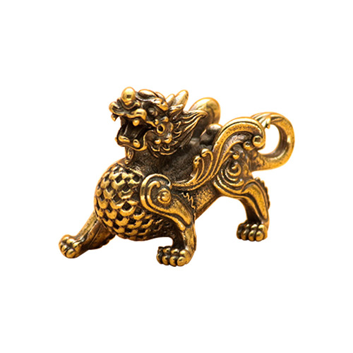 Kirin pendant car keychain bag pendant Christmas pure copper old diy accessories street stall gift delivery