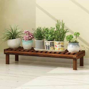 Flower Rack Storage Rack One Floor Balcony Floor-standing Living Room Windowsill Fleshy Flower Pot Iron Solid Wood Indoor 2024 New Style
