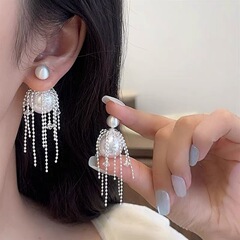 法式浪漫多戴式珍珠流苏耳环女轻奢高级感气质耳钉独特设计耳饰