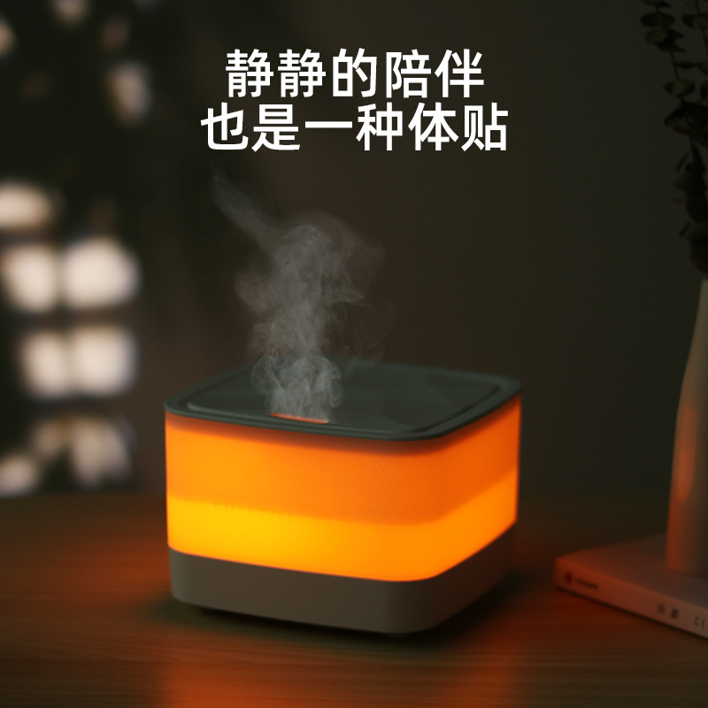 Nueva máquina de aromaterapia ultrasónica no impresa transfronteriza hogar escritorio humidificador mudo gran volumen de niebla difusor de aceite esencial