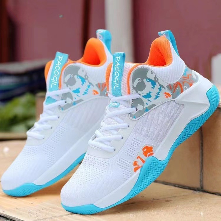 Men's Shoes, Sneakers, New Breathable Mesh High-Top Basketball Shoes, Students' Practical, Comfortable and Lightweight Shoes, Korean Style Trendy Shoes