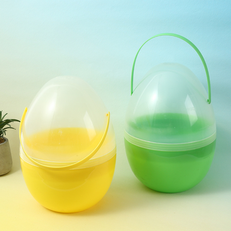 简约复活节彩蛋装饰鸡蛋玩具彩蛋拍摄装饰道具塑料鸡蛋手提收纳篮