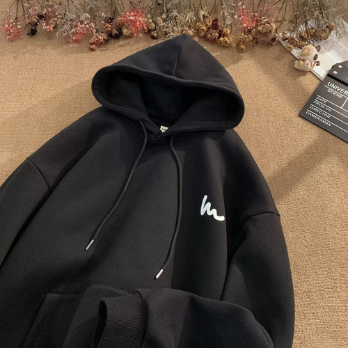 250g Heavyweight Hooded Sweatshirt for Men - Autumn/Winter Version, Loose American Style Fall Hooded Sweatshirt for Boys - Men's Outerwear