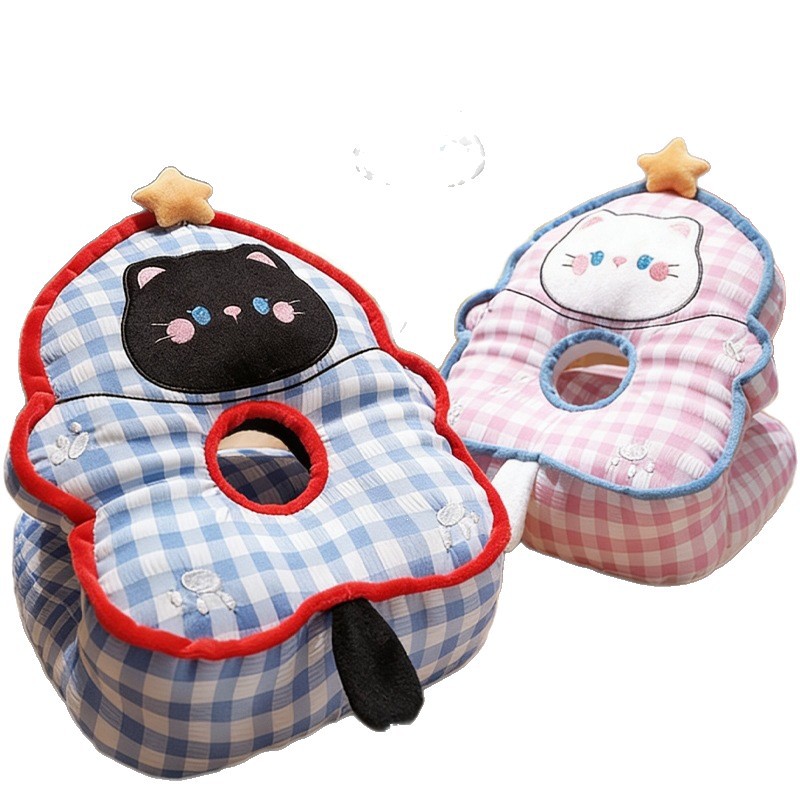 Almohada para Siesta de Gato Animado de Seda de Hielo para Oficina y Escuela