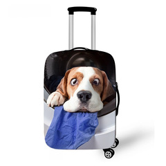 26-inch Oxford fabric printed luggage cover, elastic pull-along suitcase dust cover, thick animal travel suitcase cover
