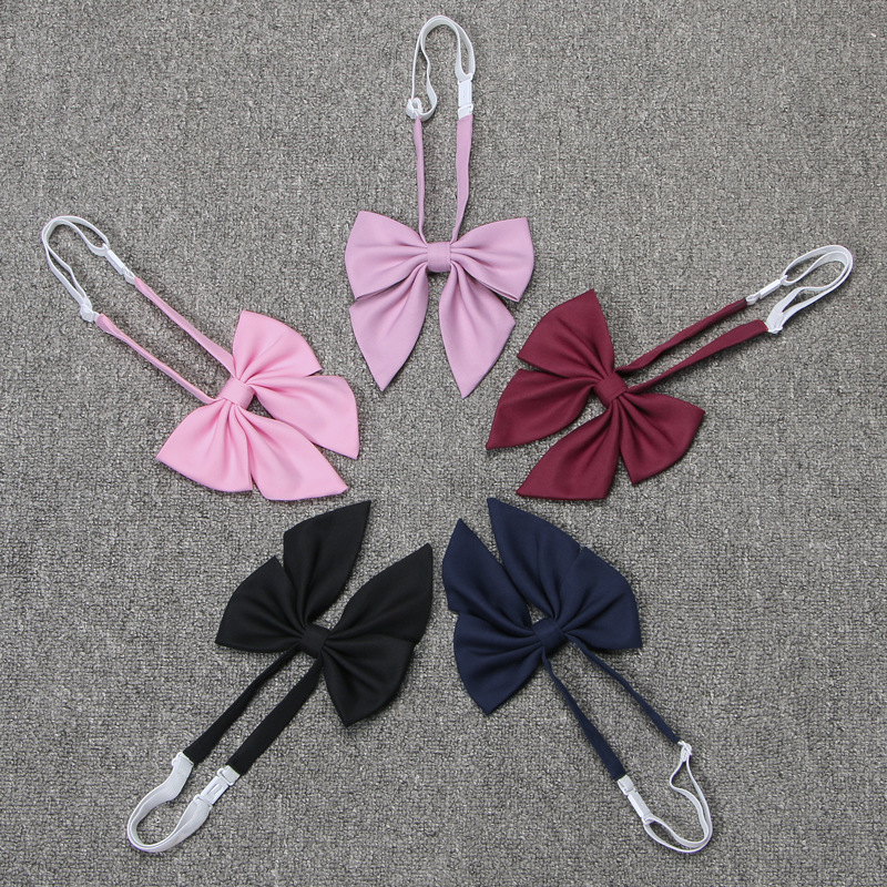 Neue japanische JK-Uniform, einfarbige Fliege, süße, niedliche kleine Feder, spitz, 5 Farben_voghion.com