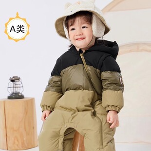 OK standard baby jumpsuit down jacket 2023 new men and women baby thickened out holding one-piece down jacket fashion