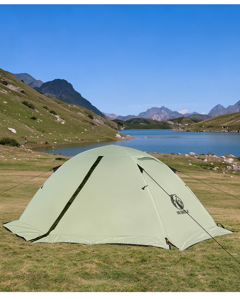Cross-Border Outdoor Camping Tent, Professional Hiking and Mountaineering Tent, All-Aluminum Pole, Double-Layer Rainproof, Portable Camping Equipment