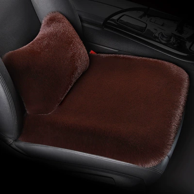 Wool pad Without Backrest Short Hair Rabbit Fur - brown-1-piece-1-waist-pillow