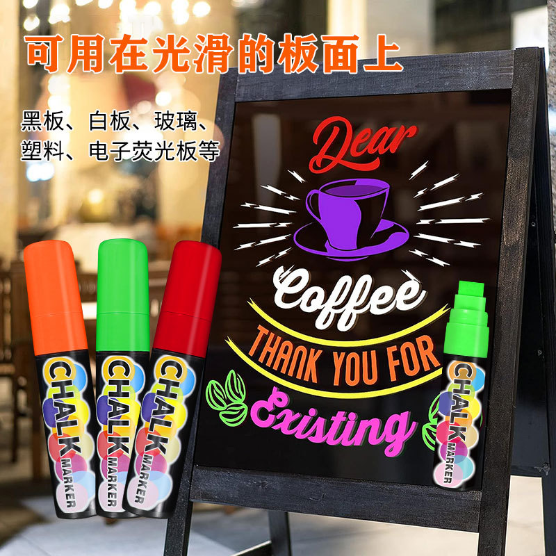 Placa fluorescente LED Somic Pluma especial 15mm Publicidad Tavern Póster Pluma borrable Graffiti Marcador Líquido Tiza