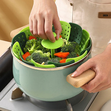 现货家用PP莲花可伸缩折叠蒸笼食品级厨房蒸架