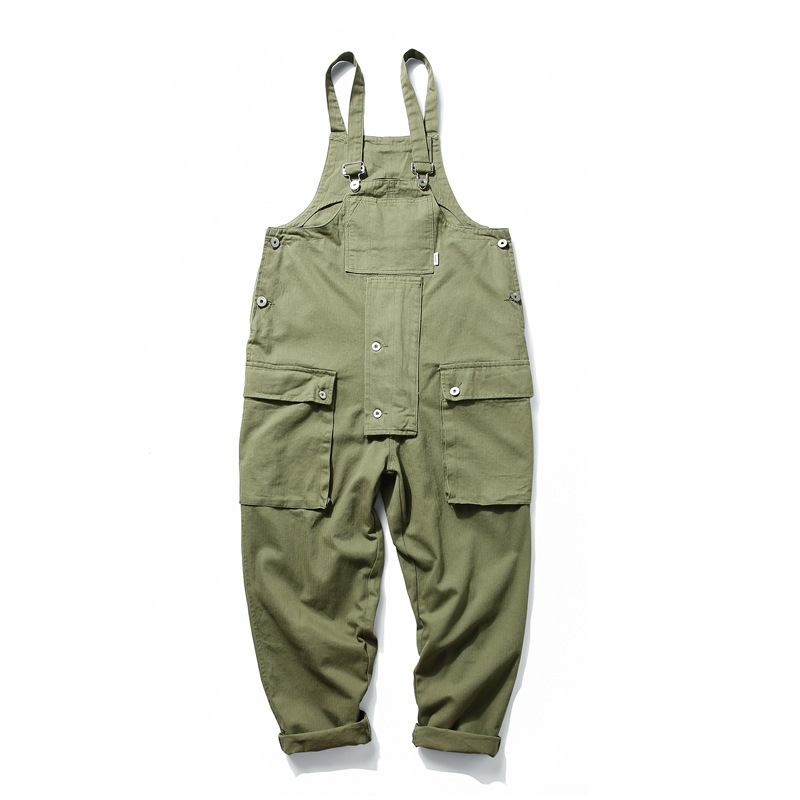 Herrenbekleidung Frühling und Herbst Retro-Arbeitskleidung lässige Hosenträgerhose Herren lockere Plus-Size-Papa-Hose Modemarke gerader Overall_voghion.com