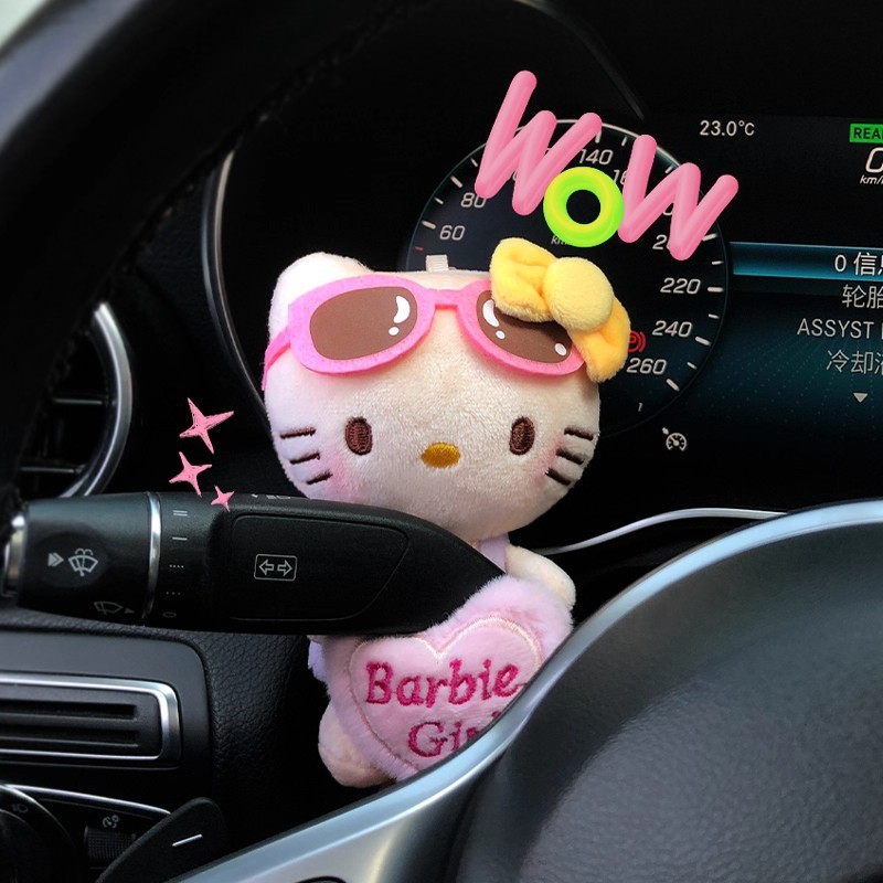 Cute Cartoon Kitten Car Fender Decoration Car Ornaments Female Car Plush Doll Wiper Turn Signal