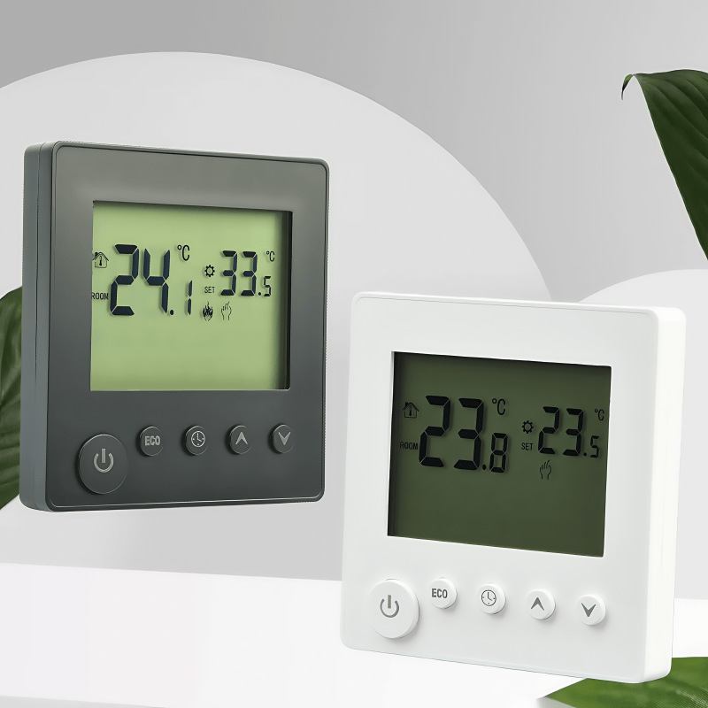 K1H Model Smart Button-Type Electric Floor Heating Thermostat, Water Floor Heating Gas Wall-Mounted Boiler Thermostat with Linkage Function