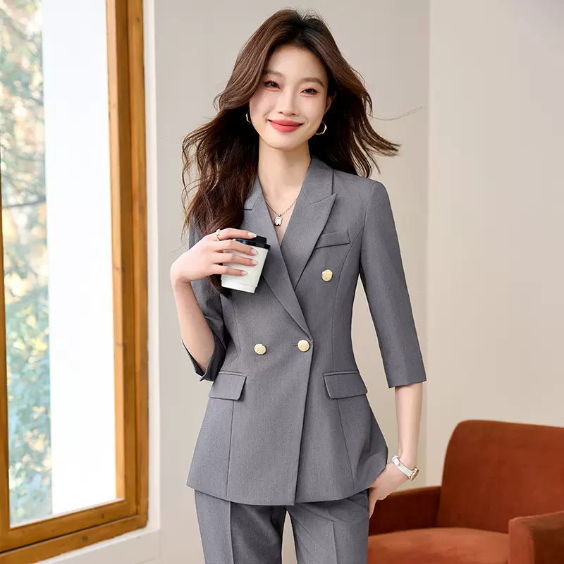 SY6707职业西装套装女2025春夏新款正装高级感经理工作服西服外套