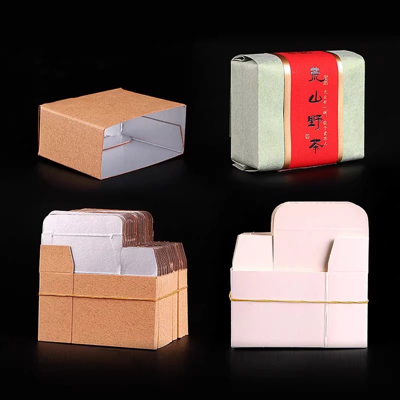 豆腐块牛皮纸铝箔小号纸盒岩茶大红袍天然野茶茶叶包装袋内衬50只