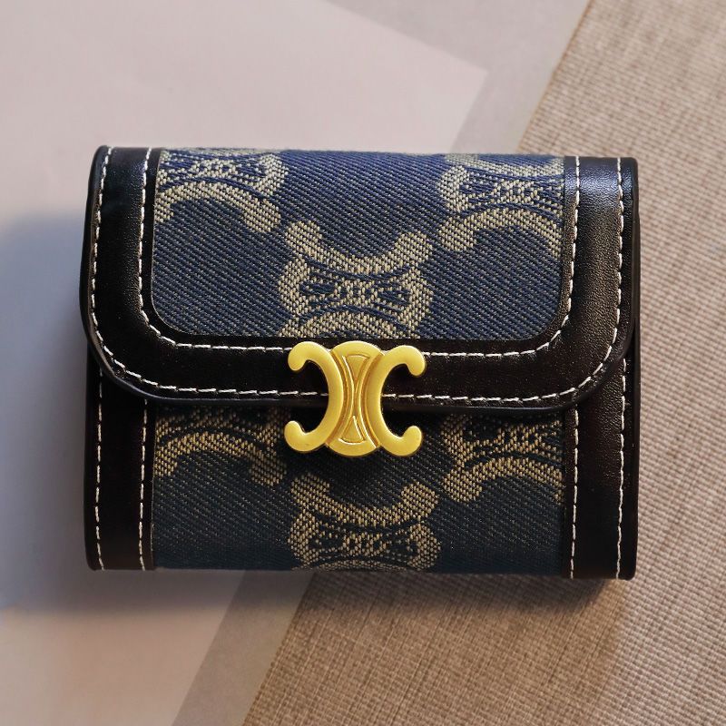 Titular de la tarjeta exquisita de las mujeres de gama alta 2023 nueva cartera corta multi-tarjeta de gran capacidad plegable multifuncional nicho