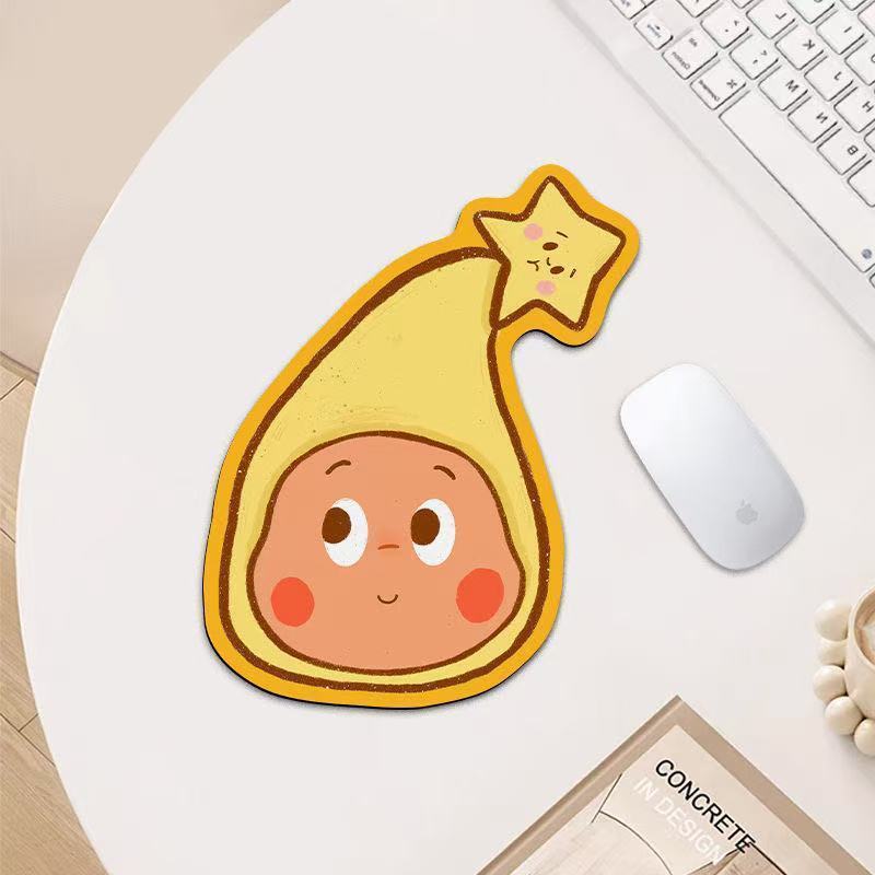 星星人异形鼠标垫电脑办公学习滑鼠垫笔记本便携加厚护腕垫书桌垫|undefined