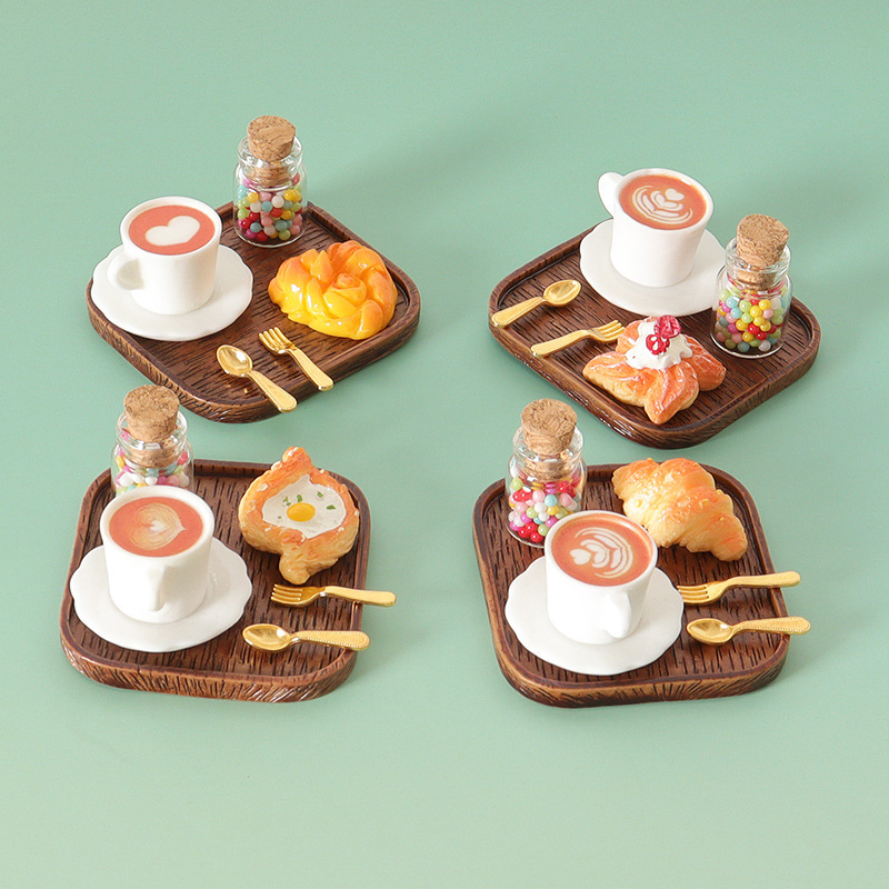 Dollhouse娃娃屋配件微缩食玩面包勺子咖啡杯场景模型过家小摆件|undefined