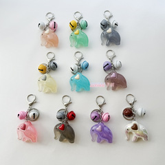 卡通大象鈴鐺創意鑰匙扣義烏批發吉象少數民族旅遊紀念品車鑰匙鏈