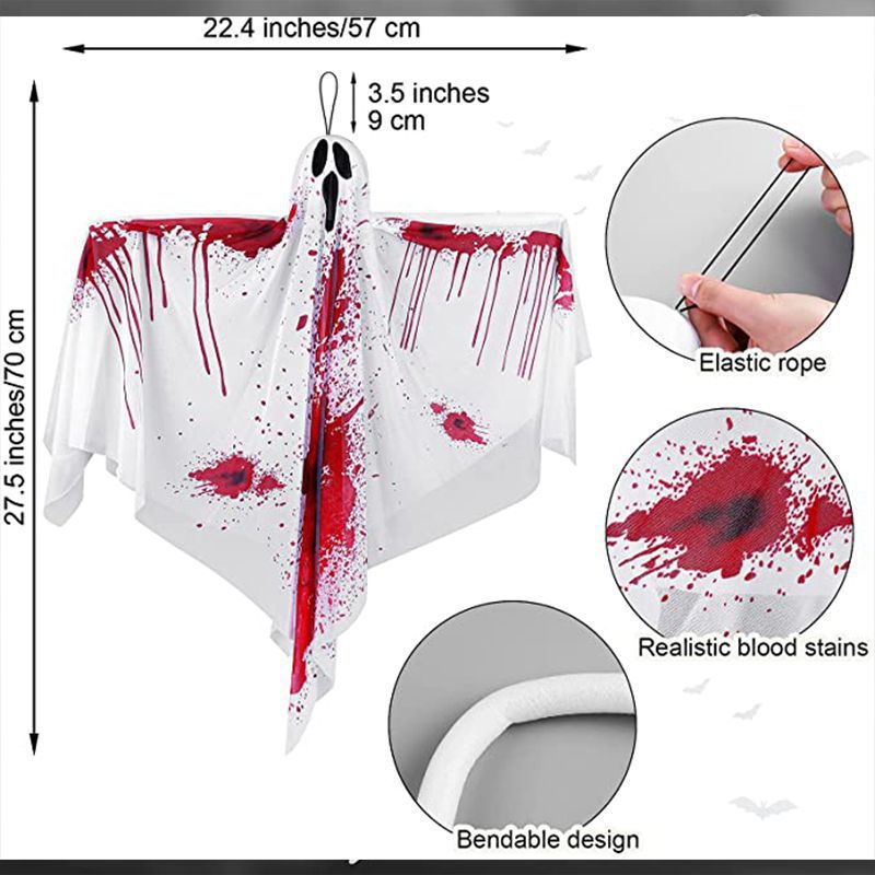Halloween sangriento fantasma colgante patio europeo y americano horror fantasma colgante sitio diseño accesorios fantasma blanco colgante Decoración