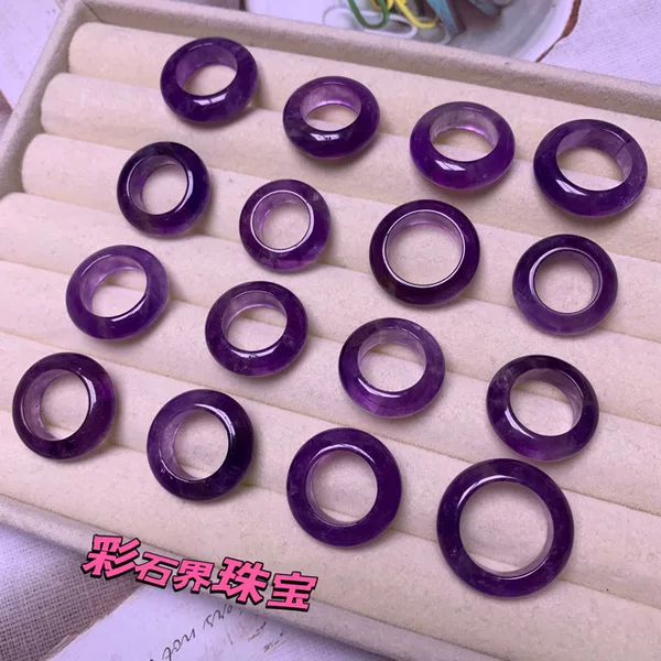 Factory Direct Sales Trendy and Unique Natural Amethyst Rings, Running Rings, Rings, Necklaces, DIY Handmade Crafting Supplies