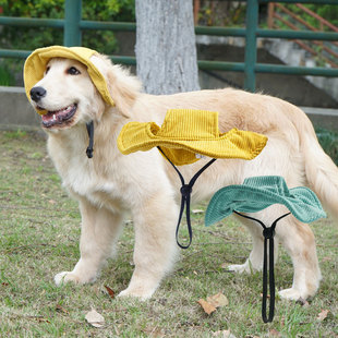Dog Hat with Exposed Ears, Summer Pet Dog and Cat Sun Protection Sun Hat, Cute Fisherman Hat with Fur