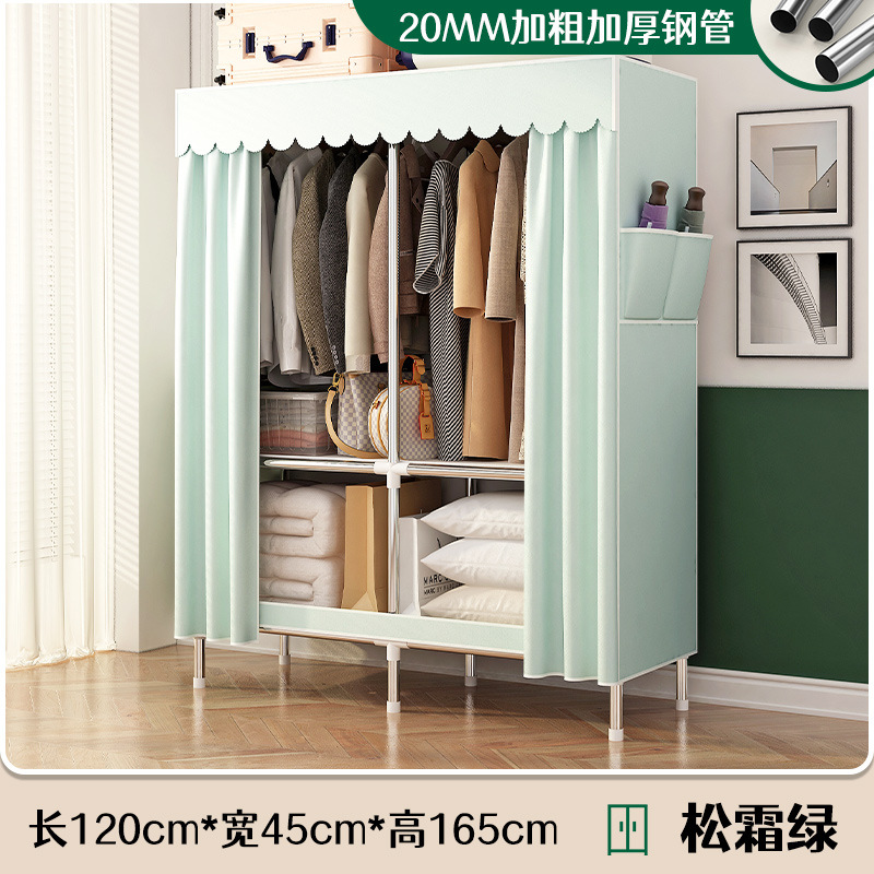 Armario sencillo para dormitorio en casa, armario de tela resistente y duradero para viviendas de alquiler, almacenamiento de ropa colgante, armario de almacenamiento multifuncional. image 17