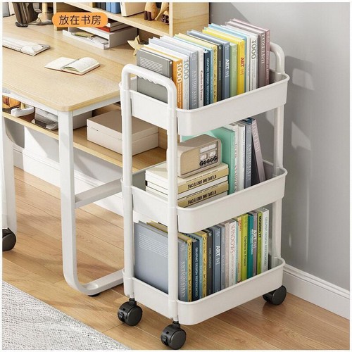 Small Cart Storage Rack Kitchen Floor Standing Bedroom Multi-layer Baby Snacks Mobile Bathroom Bathroom Storage Rack