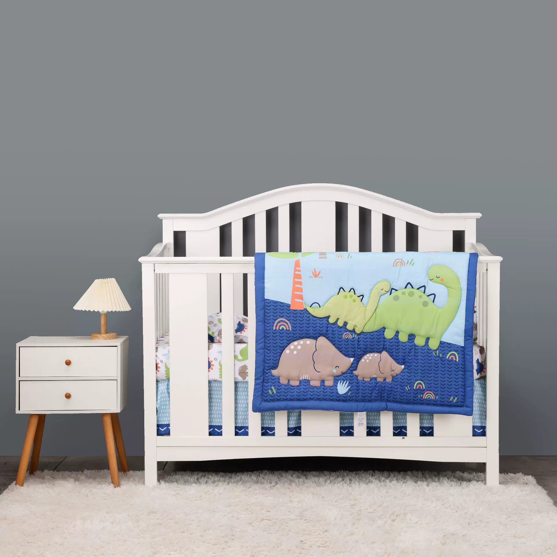 Внешнеторговая фабрика трансграничный костюм для новорожденных, детское одеяло с вышивкой, шапка, наволочка, детское постельное белье, комплект из трех предметов