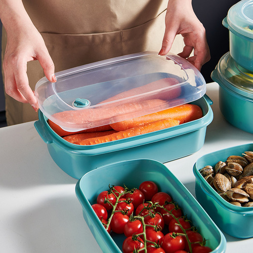 Special preservation box for refrigerator, food grade lunch box, microwave oven, six-piece set, fruit sub-packaging storage box
