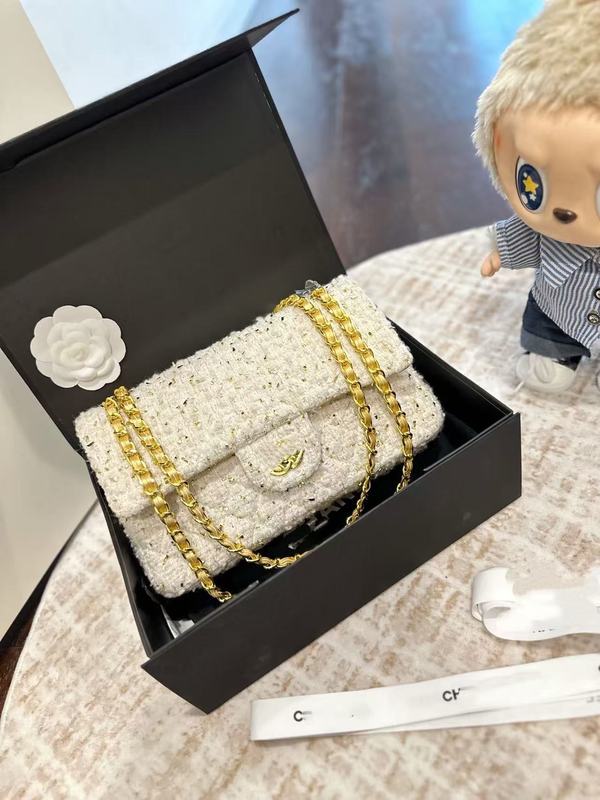 香奶奶毛呢cf包包拼色小香风包南台箱包工厂跨境一件代发原版对标|undefined
