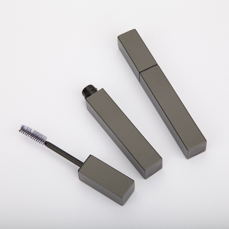 Customized Wholesale Black Square Aluminum Mascara Tube Aluminum Mascara Empty Tube Refillable Bottle Packaging Material Makeup Packaging