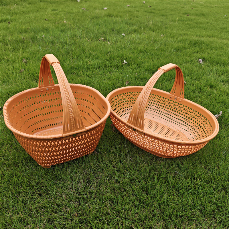 Panier de rangement en rotin tressé avec couvercle anses et doublure_voghion.com