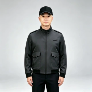 物业保安工作服男 秩序维护员夹克外套 小区安保执勤工装定做