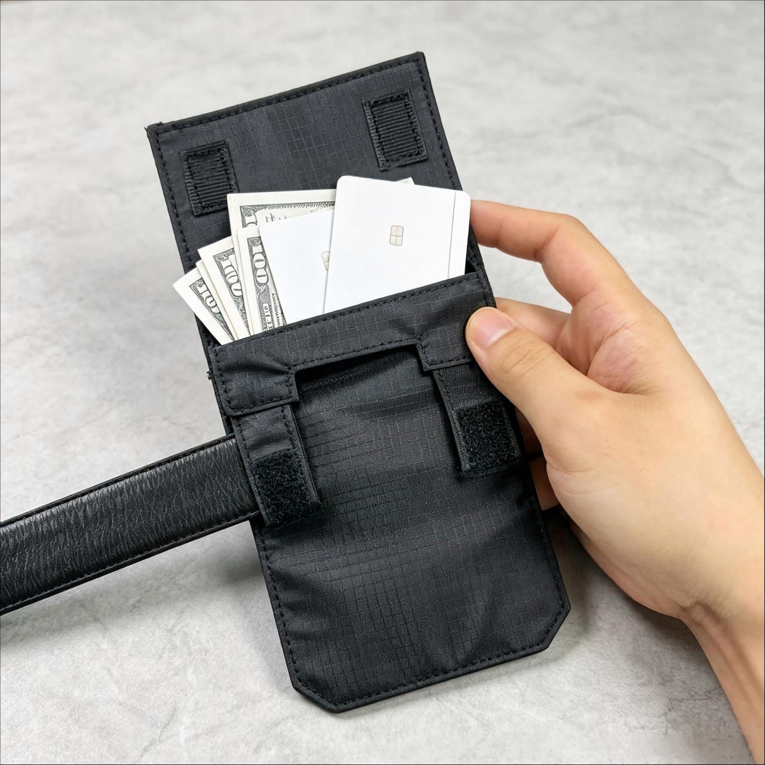 New casual mini wallet, travel anti-theft ID bag, can be hung on a belt, multifunctional phone and ID bag, in stock