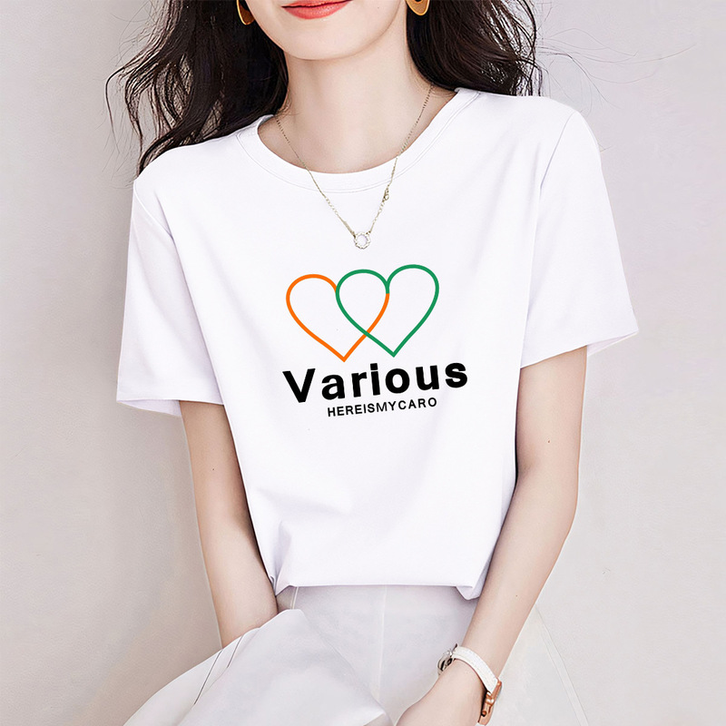 夏に着る女性用高級半袖Tシャツ、ファッショナブルでゆったりとした外国風の年齢軽減トップス、右肩Tシャツトップス|undefined